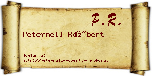 Peternell Róbert névjegykártya